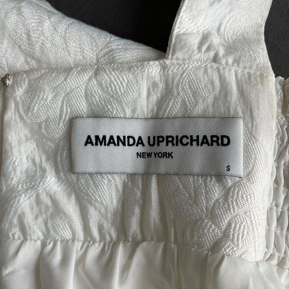Amanda Uprichard Mitzi Floral Jacquard Dress - White S - Picture 8 of 12